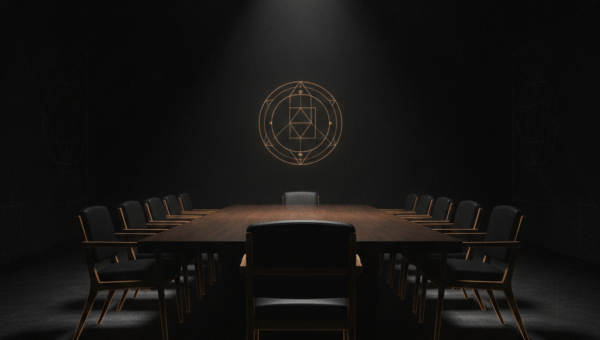 Empty government briefing room symbolizing classified Continuity of Government programs