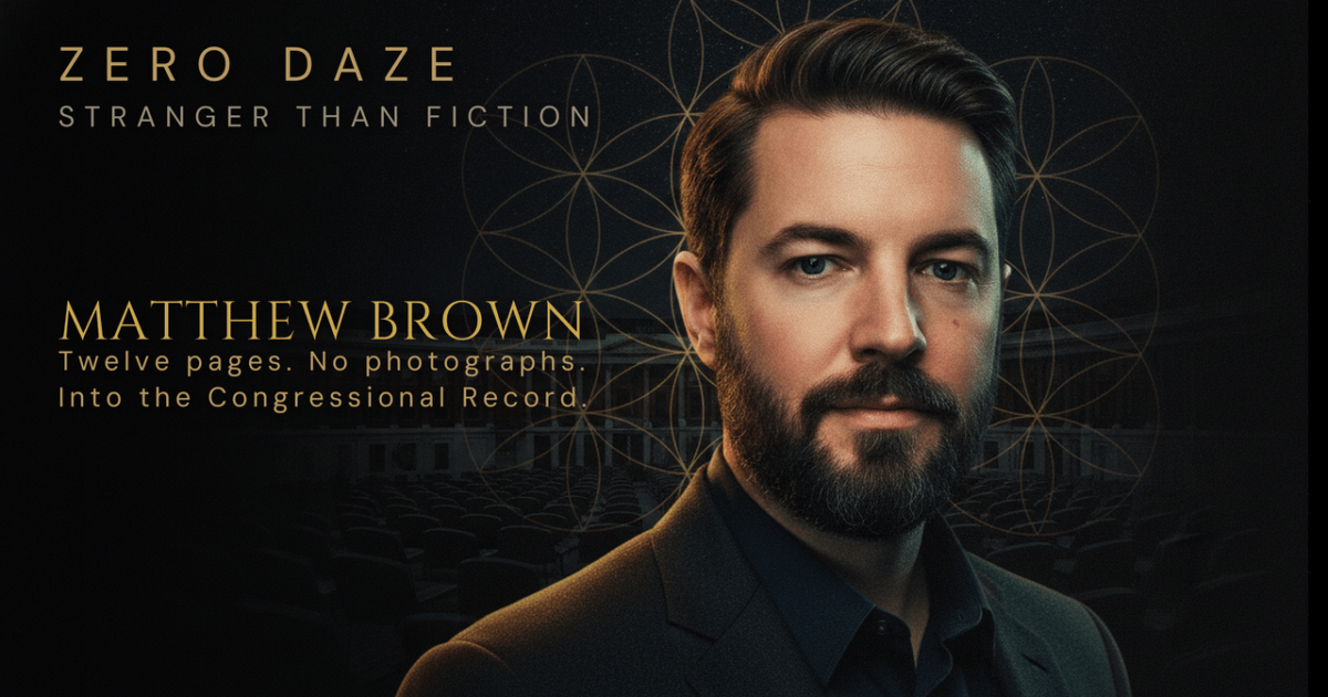 Illustration of Matthew Brown, the analyst who authored the Immaculate Constellation report submitted to Congress